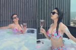 Avneet Kaur Raises the temperature in a Bikini, unwinds in a hot tub; Watch